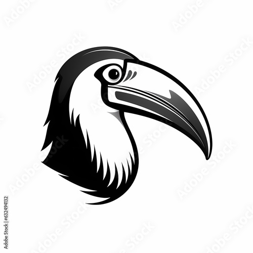 Toucan Bird Head Symbol Illustration © funway5400