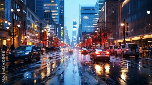 a city street at night © KWY