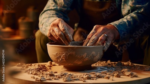 a person mixing food in a bowl