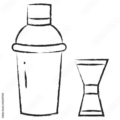 Vector hand drawn Cocktail Shaker illustration icon