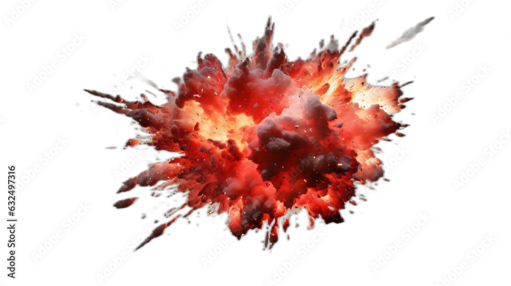 realistic explosion on transparent background realistic explosion on transparent background