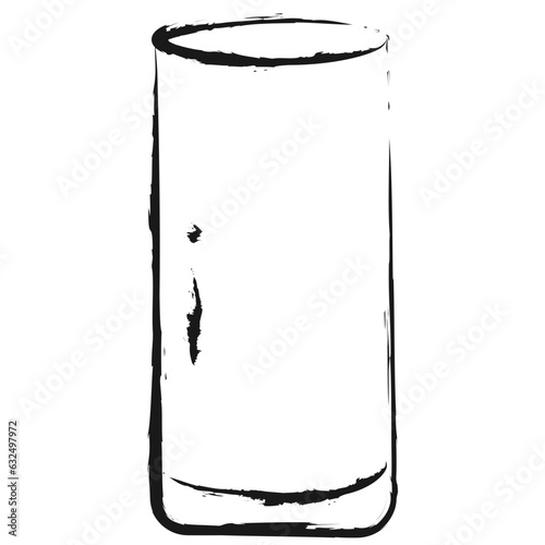 Vector hand drawn Bar glass illustration icon