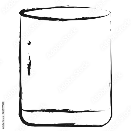 Vector hand drawn Bar glass illustration icon