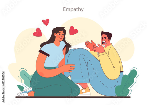 Soft skill. Employee with empathy. Character with deep understanding