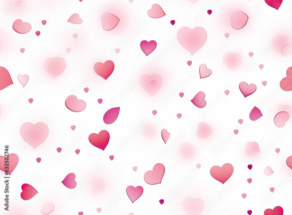 valentine's day composition mockup with hearts pink and red isolated on white background. top view. copy space. flat lay. Created with Generative AI technology. valentine's day composition mockup with hearts pink and red isolated on white background. top view. copy space. flat lay. Created with Generative AI technology.