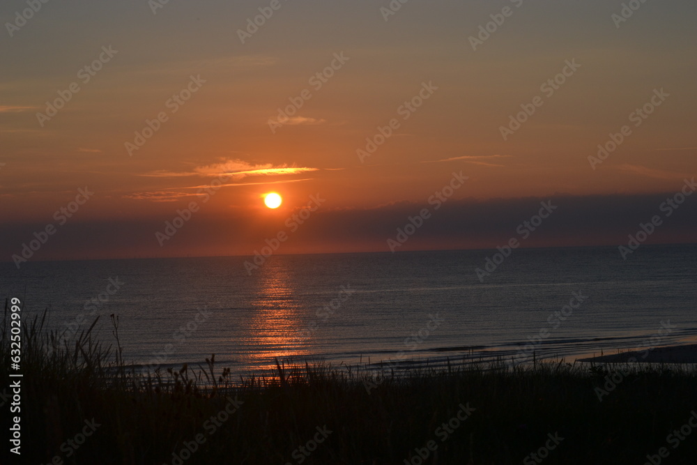 Naklejka premium Strand,Sylt, Sonnenuntergang 