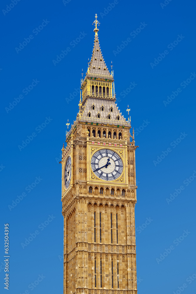 Big Ben and the Elizabeth Tower in 2022 after a four year renovation. Westminster, London, England, United Kingdom