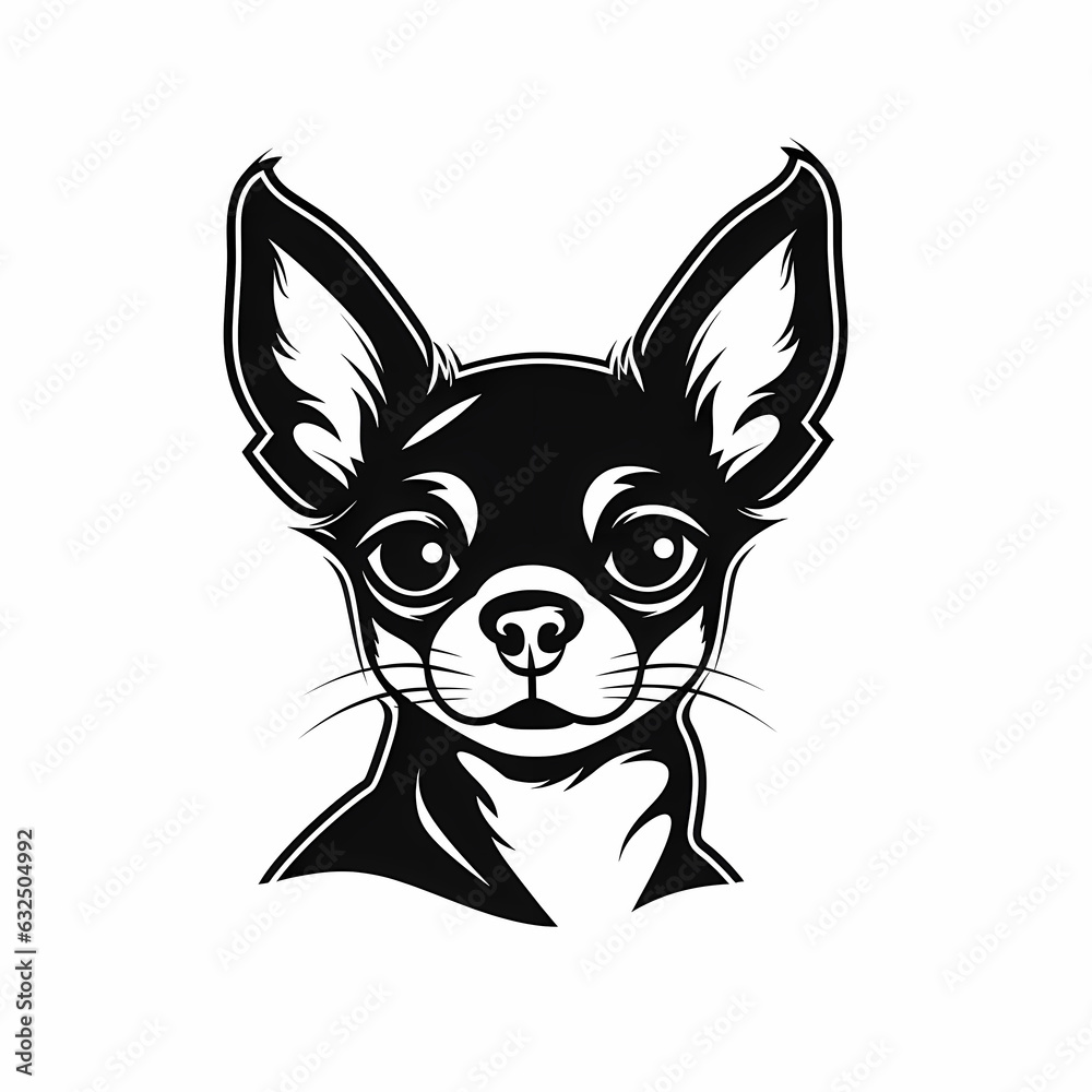 Chihuahua Head Design Logo
