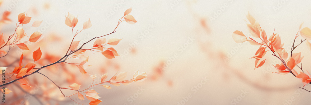 優雅で上品な秋、紅葉した枝葉の透明感あるCG壁紙背景。生成AI 優雅で上品な秋、紅葉した枝葉の透明感あるCG壁紙背景。生成AI