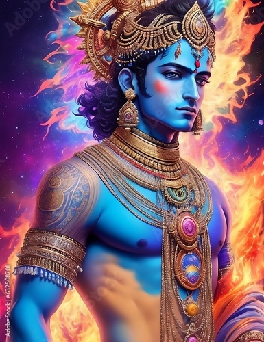 Lord Shiva god , multicolord shiva god, young shiva , hindu shiva god , ai shiva , vishnu god , vishnu