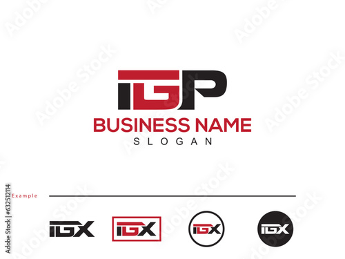 Minimal Unique IGP ig Vector Business Logo Letter Design photo