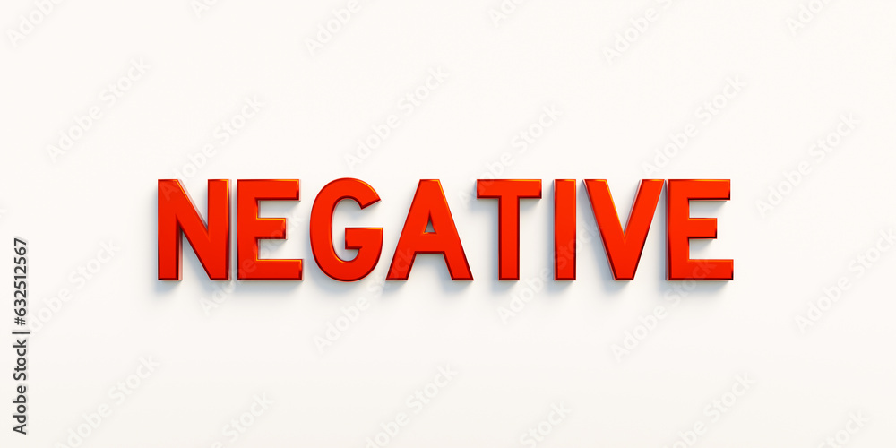 Negative, web banner - sign. The word Negative, web banner - sign. The word