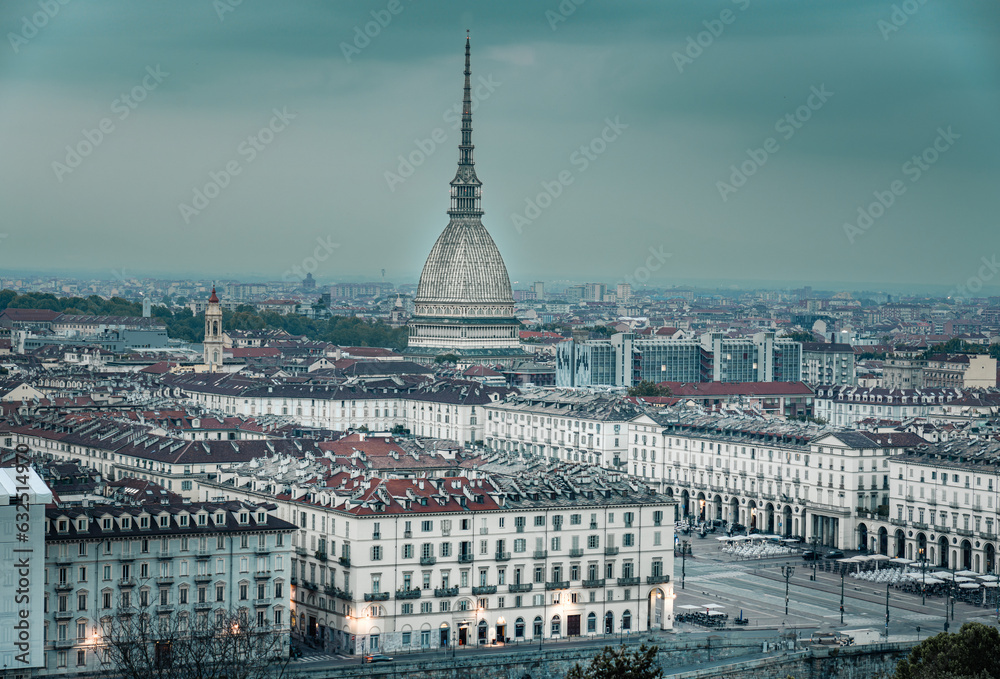 Cityscape. View of the city of Turin.