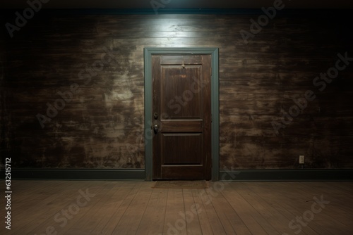 Old wooden door. Beautiful illustration picture. Generative AI