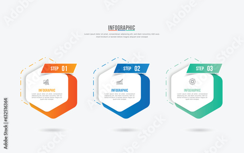 Vector infographic design template with 3 options or steps. Can be used for process diagram, presentations, workflow layout, banner, flow chart, info graph.