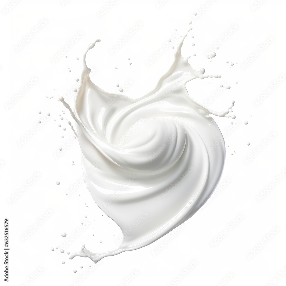 Milk or white liquid splash isolated on white background Milk or white liquid splash isolated on white background