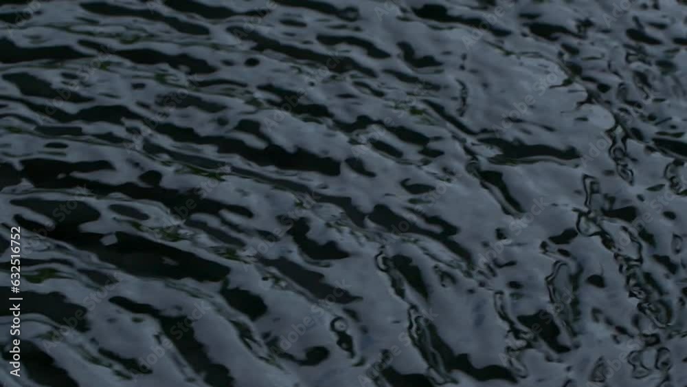Slow motion water surface texture splash, waves and ripples on black background Slow motion water surface texture splash, waves and ripples on black background