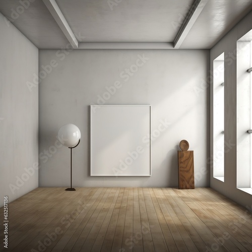 Blank wall interior generative ai