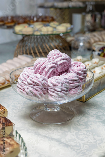 Wallpaper Mural Candy bar. Festive table with desserts, and blueberry marshmallow Torontodigital.ca