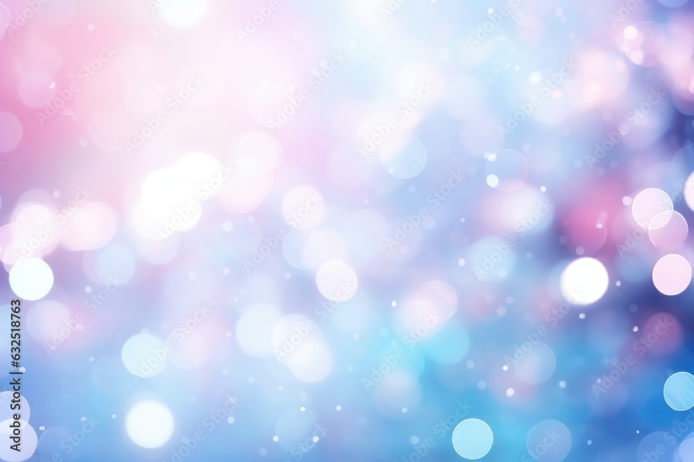 Fototapeta premium Christmas lights to use as a defocused background. Gold and blue colors. Generative AI