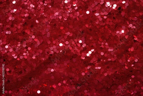 Red glitter texture abstract banner background. Generative AI