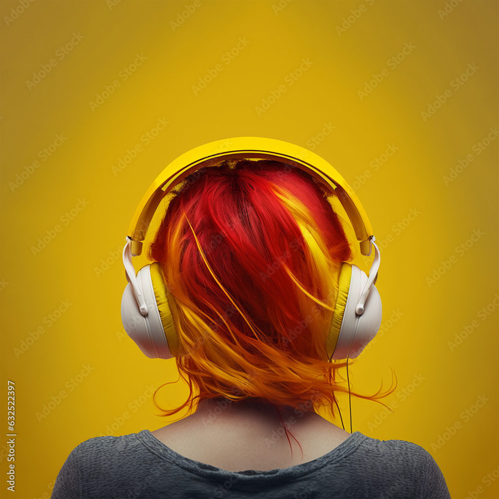 drawing of a white European girl in abstract realistic style