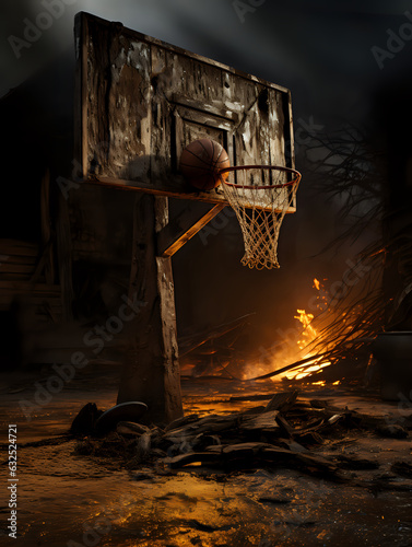 abandoned house in the night