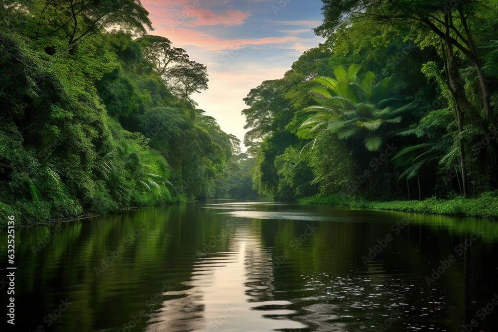 Canal in the national park of Tortuguero Canal in the national park of Tortuguero