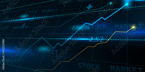 business vector illustration design Stock market charts or Forex trading charts for business and finance ideas.