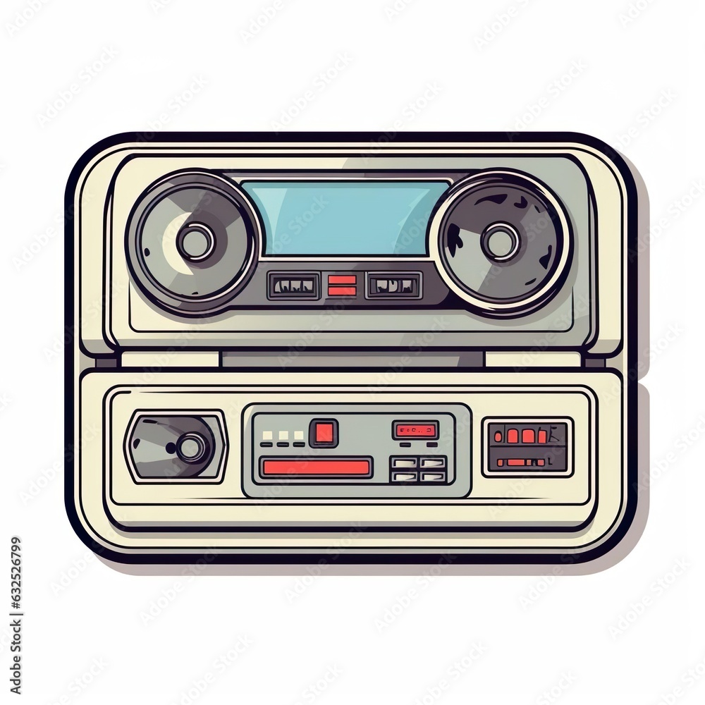 Fototapeta premium dvd player retro vintage style vector