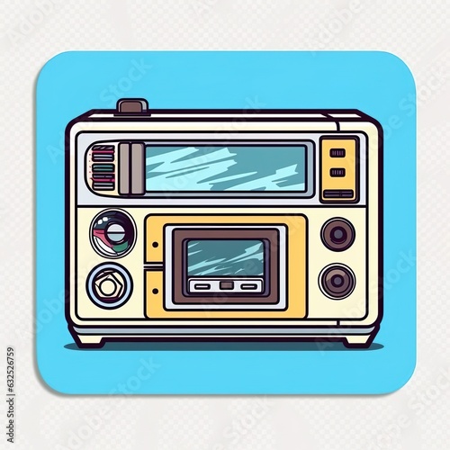 dvd player retro vintage style vector