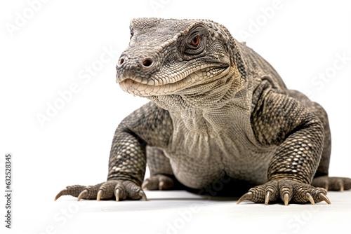 monitor lizard isolated on white background
