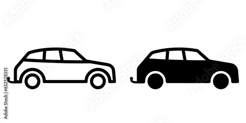 ofvs428 OutlineFilledVectorSign ofvs - car vector icon . vehicle with trailer ball hitch sign . isolated transparent . black outline and filled version . AI 10 / EPS 10 / PNG . g11768