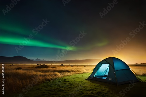 tent in the night