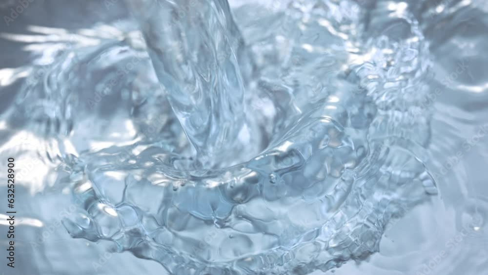 Super Slow Motion Macro Shot of Pouring and Splashing Water at 1000 fps. Super Slow Motion Macro Shot of Pouring and Splashing Water at 1000 fps.