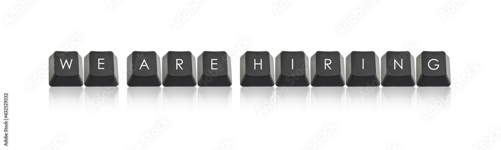 we are hiring sign on white background we are hiring sign on white background