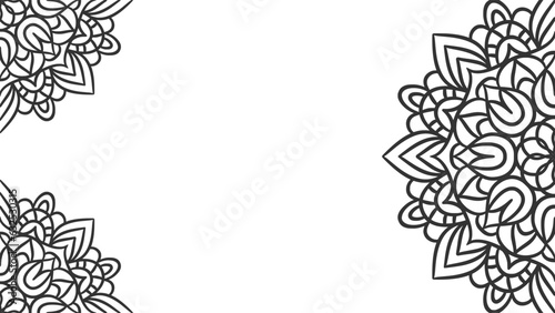 Mandala round ornament background template