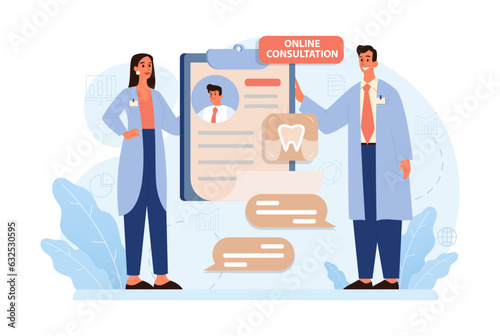 Telemedicine. Online consultation with a doctor. Remote medical