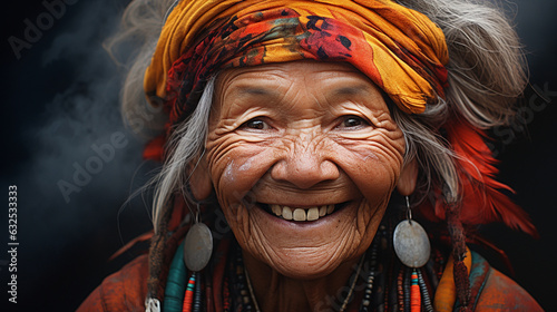 A warm smile captured up close, portraying genuine happiness Generative AI