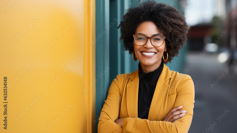 female entrepeneur looking at camera with arms crossed, smiling female entrepeneur looking at camera with arms crossed, smiling