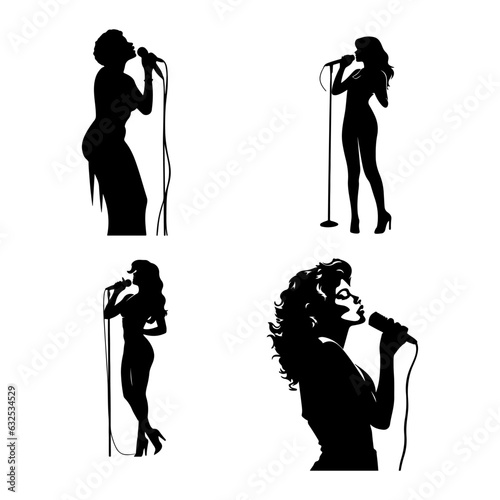 singer performance on stage silhoutte
