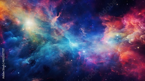 breathtaking background with multicolored deep space nebula, ai tools generated image