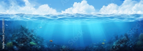 underwater scene, Generative AI