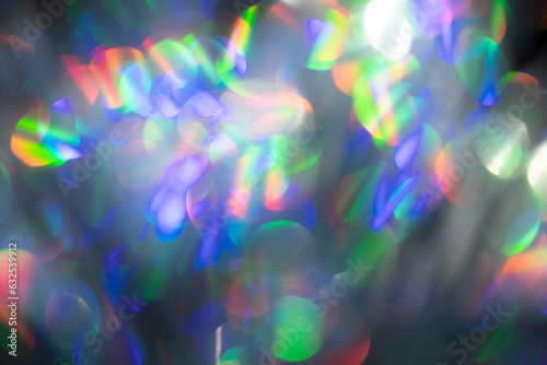 Multicolored rainbow large bokeh effect background