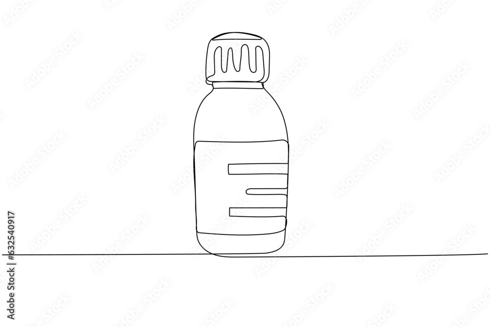 Medicine bottle, cough syrup, constipation syrup, herbal tincture