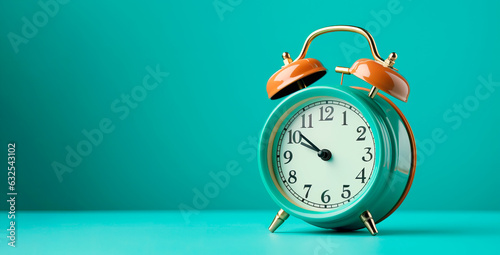 Banner with alarm clock for early wake up