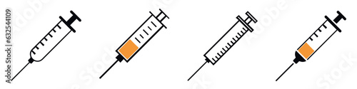 Vaccine icon set, vaccine icon in different style, vector illustration.EPS 10