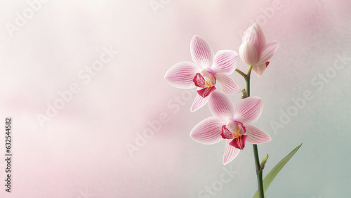 Pink dendrobium nobile orchid flower background, Flowers composition as background project graphic design