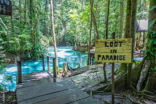 The Kali Biru or Blue River looking like paradise on Waigeo island, Raja Ampat, West papua, Indonesia © Arthur