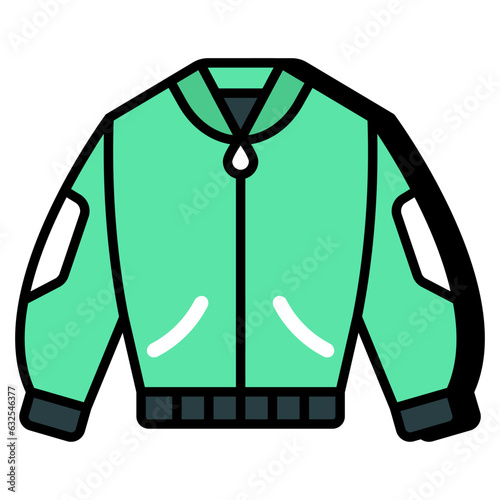 An icon design of bomber jacket